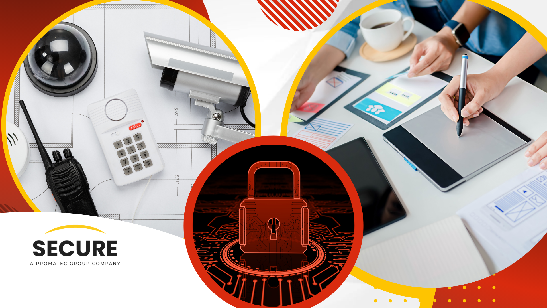 Engineer designing integrated security architecture